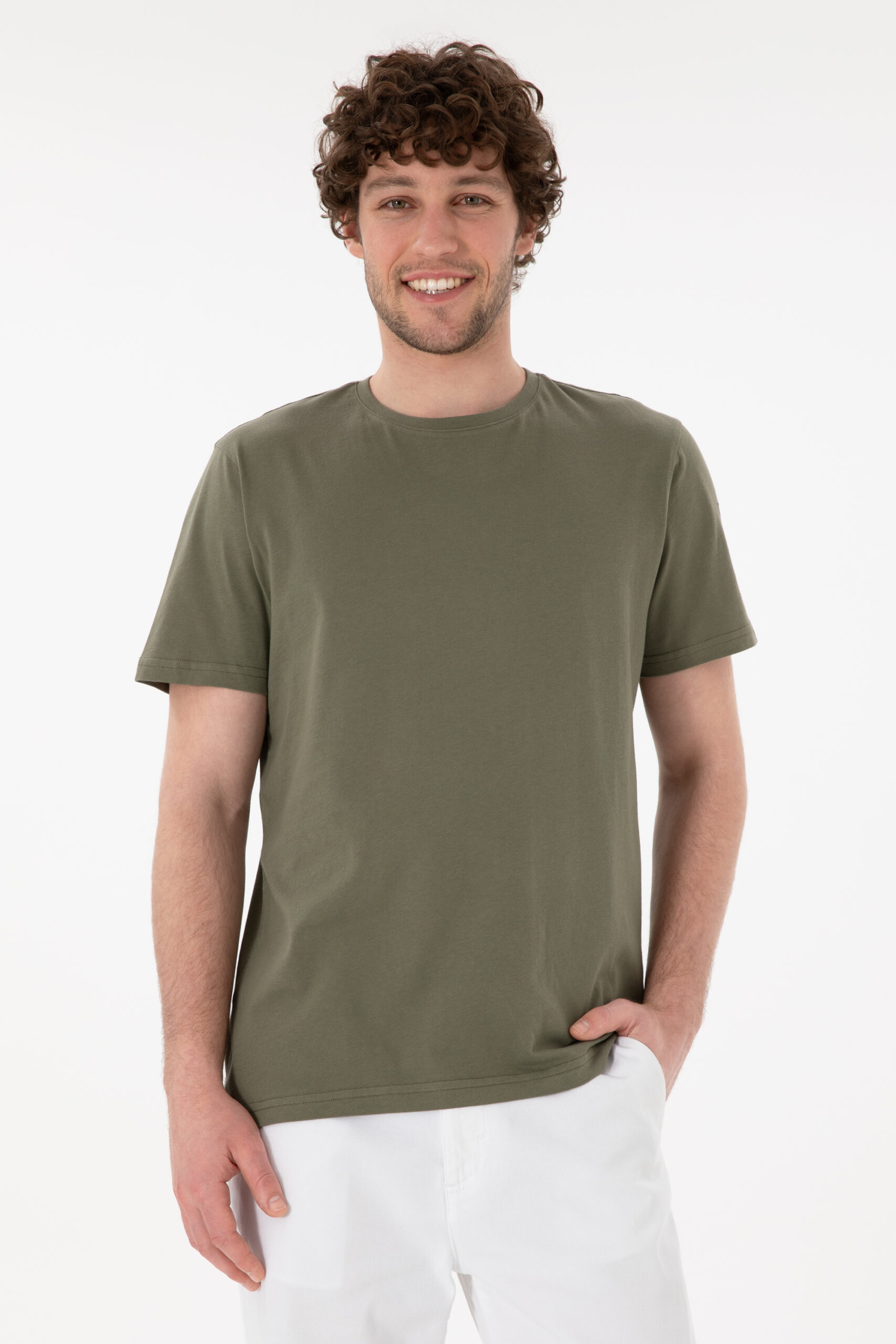 تی شرت  خاکی تیره  رگولار  مردانه یو اس پولو | US POLO ASSN