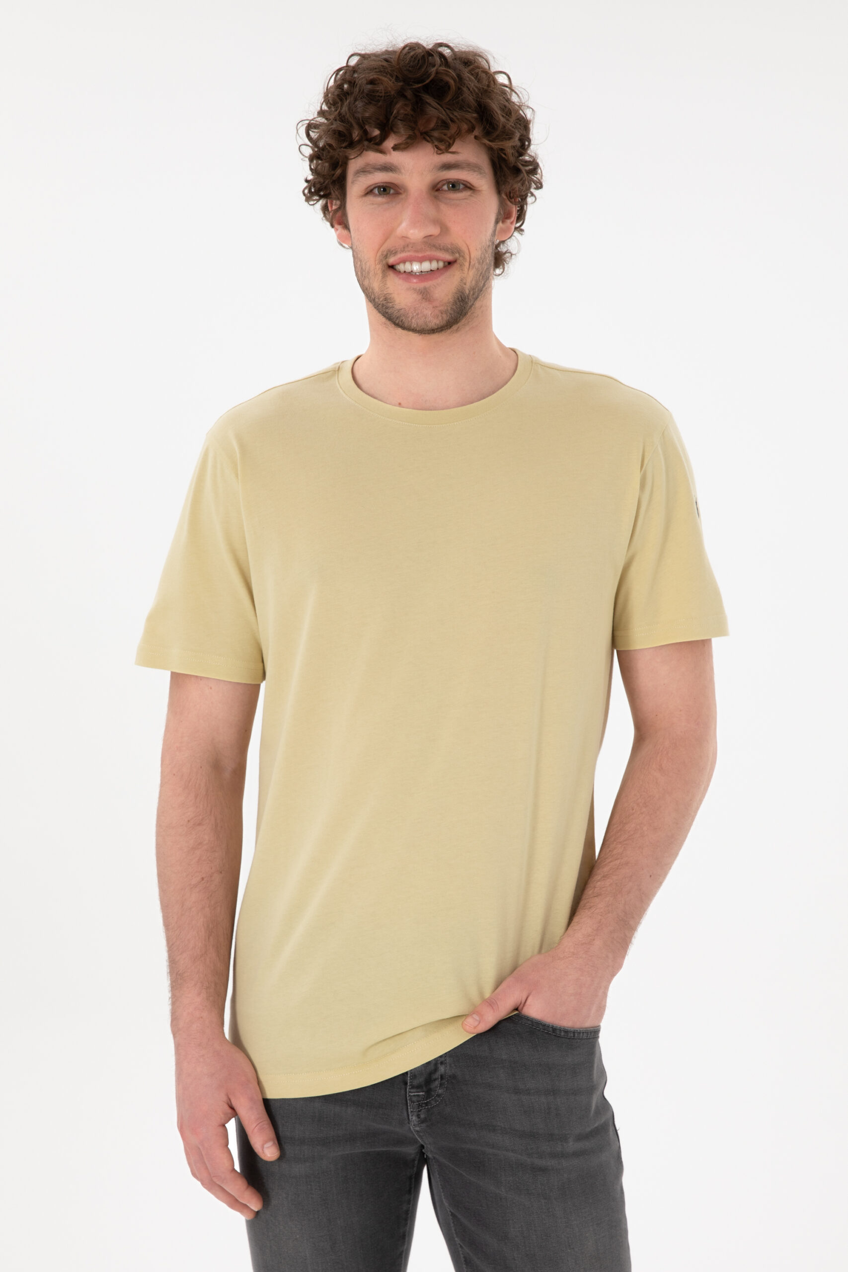 تی شرت  خاکی روشن  رگولار  مردانه یو اس پولو | US POLO ASSN
