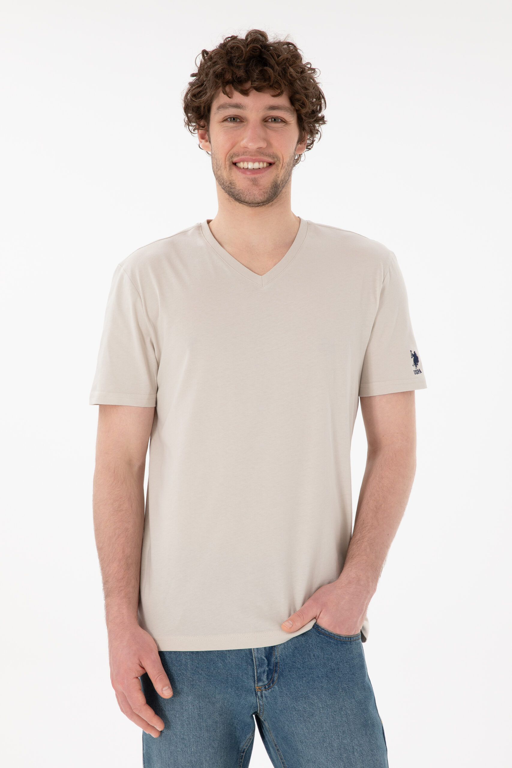 تی شرت  خاکستری  رگولار  مردانه یو اس پولو | US POLO ASSN
