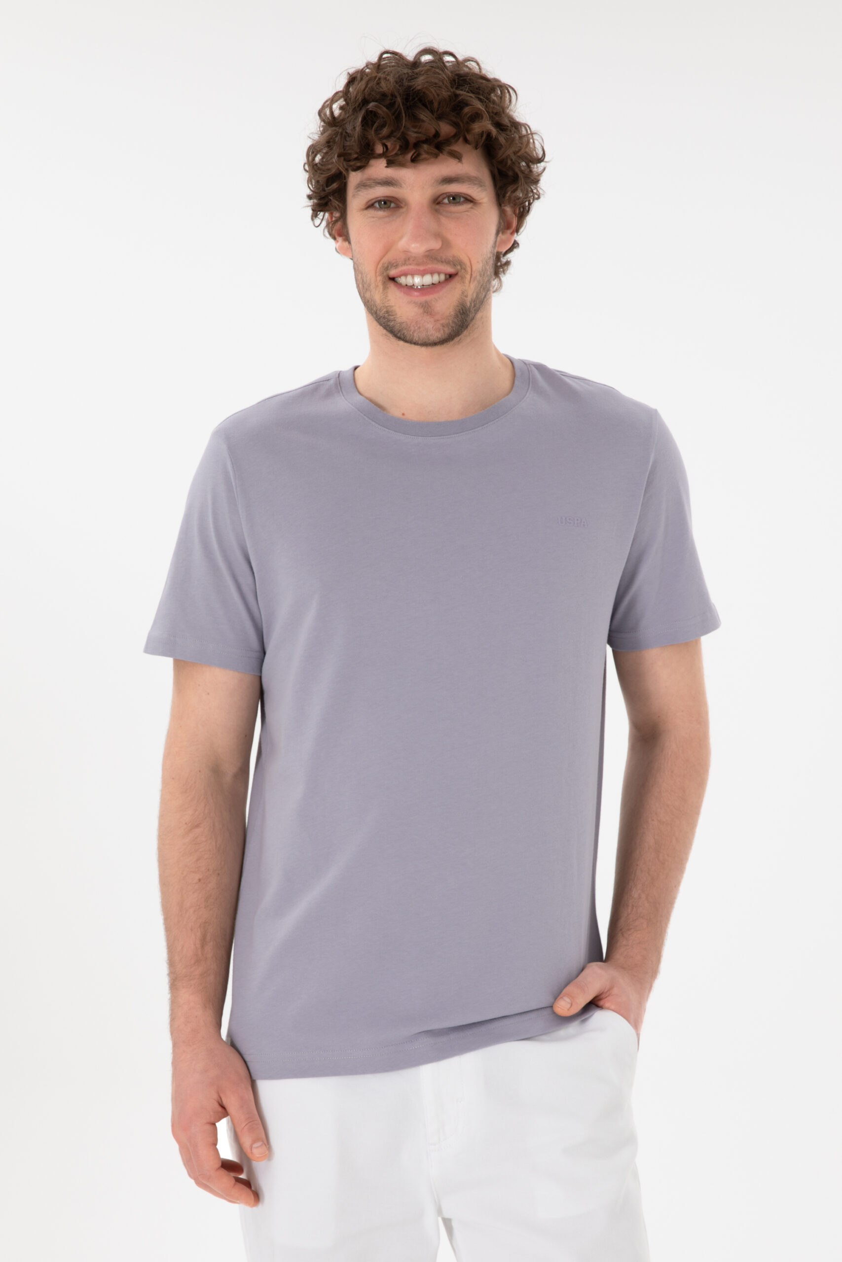 تی شرت  خاکستری  رگولار  مردانه یو اس پولو | US POLO ASSN
