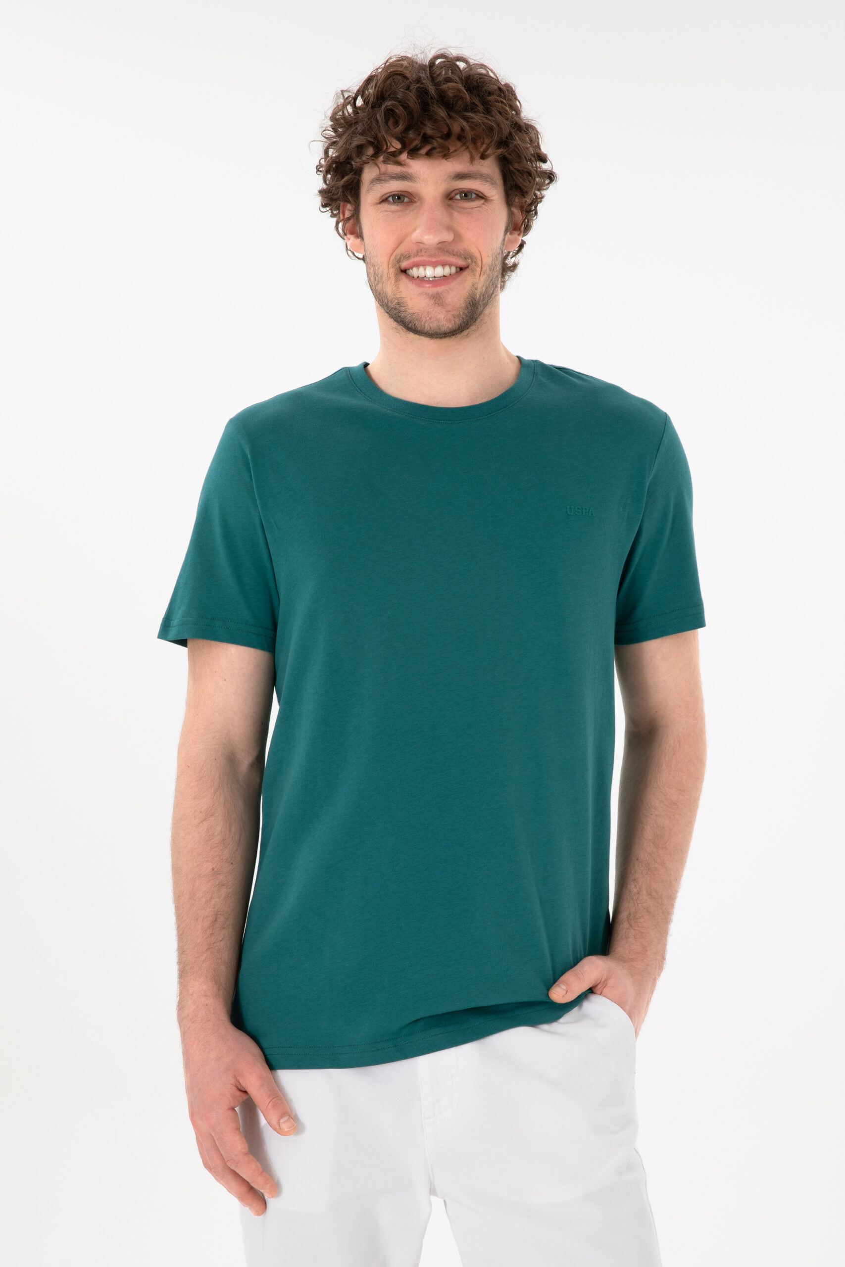 تی شرت  سبز تیره  رگولار  مردانه یو اس پولو | US POLO ASSN