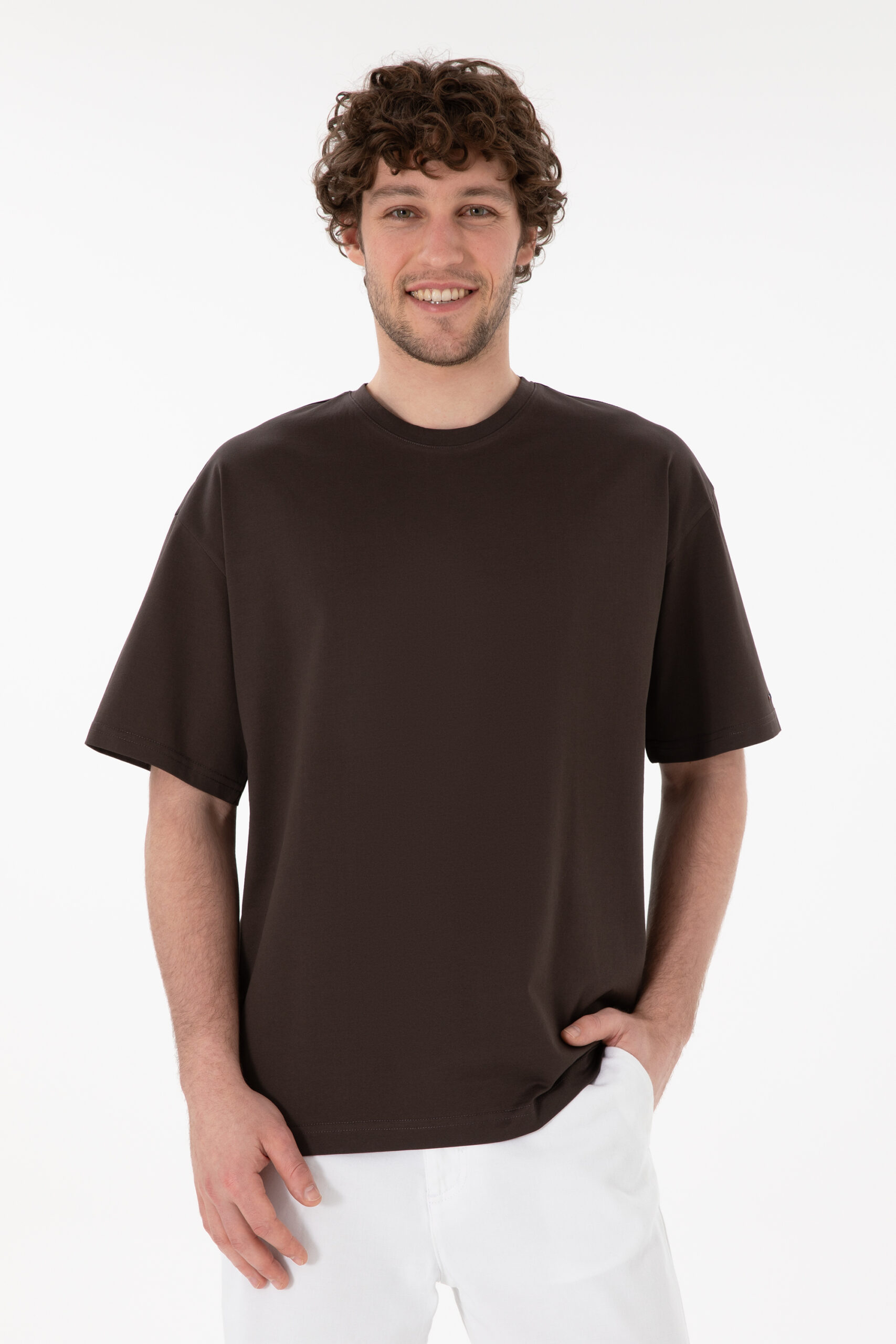 تی شرت  قهوه ای  ریلکس  مردانه یو اس پولو | US POLO ASSN
