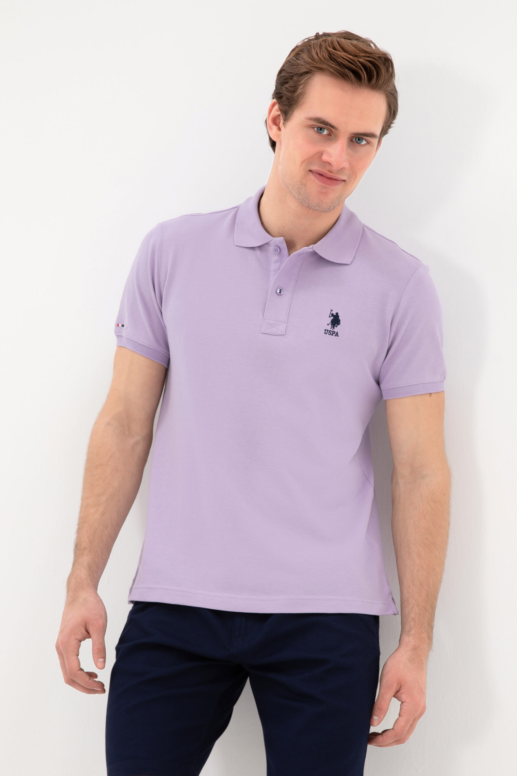 تی شرت یقه پیراهنی یاسی  اندامی آستین کوتاه مردانه یو اس پولو | US POLO ASSN