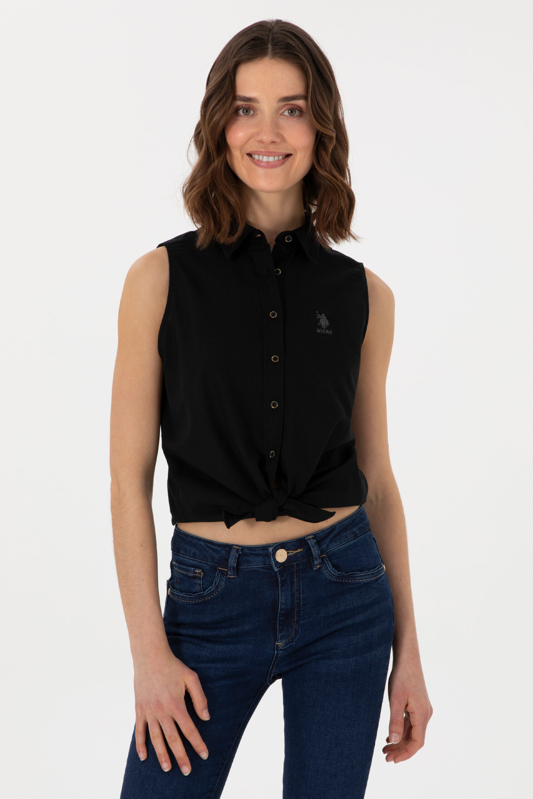 پیراهن  سیاه  رگولار  زنانه یو اس پولو | US POLO ASSN