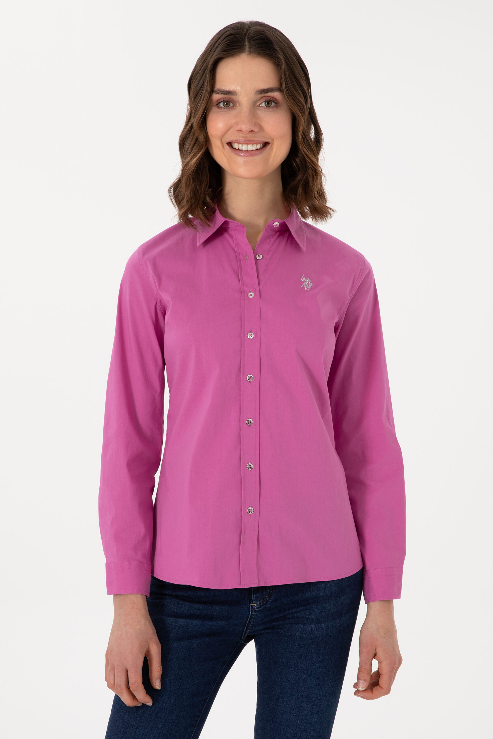 پیراهن  ارغوانی  اندامی  زنانه یو اس پولو | US POLO ASSN