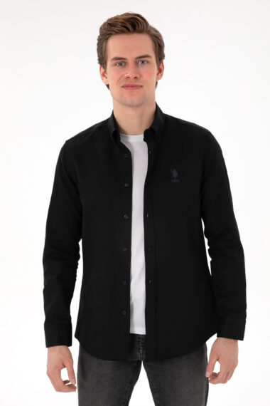 پیراهن  سیاه  اندامی  مردانه یو اس پولو | US POLO ASSN