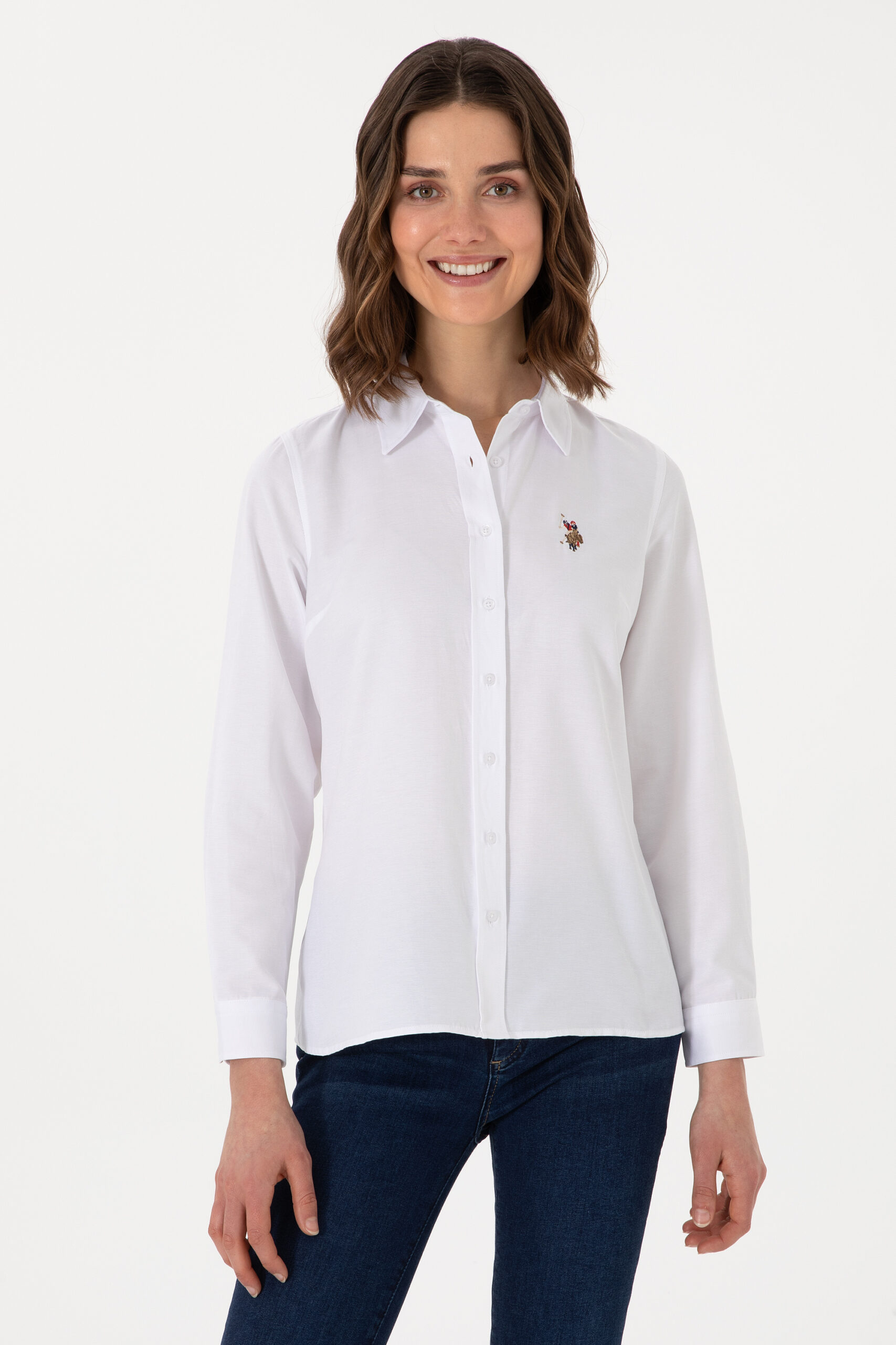 پیراهن  سفید  اندامی  زنانه یو اس پولو | US POLO ASSN