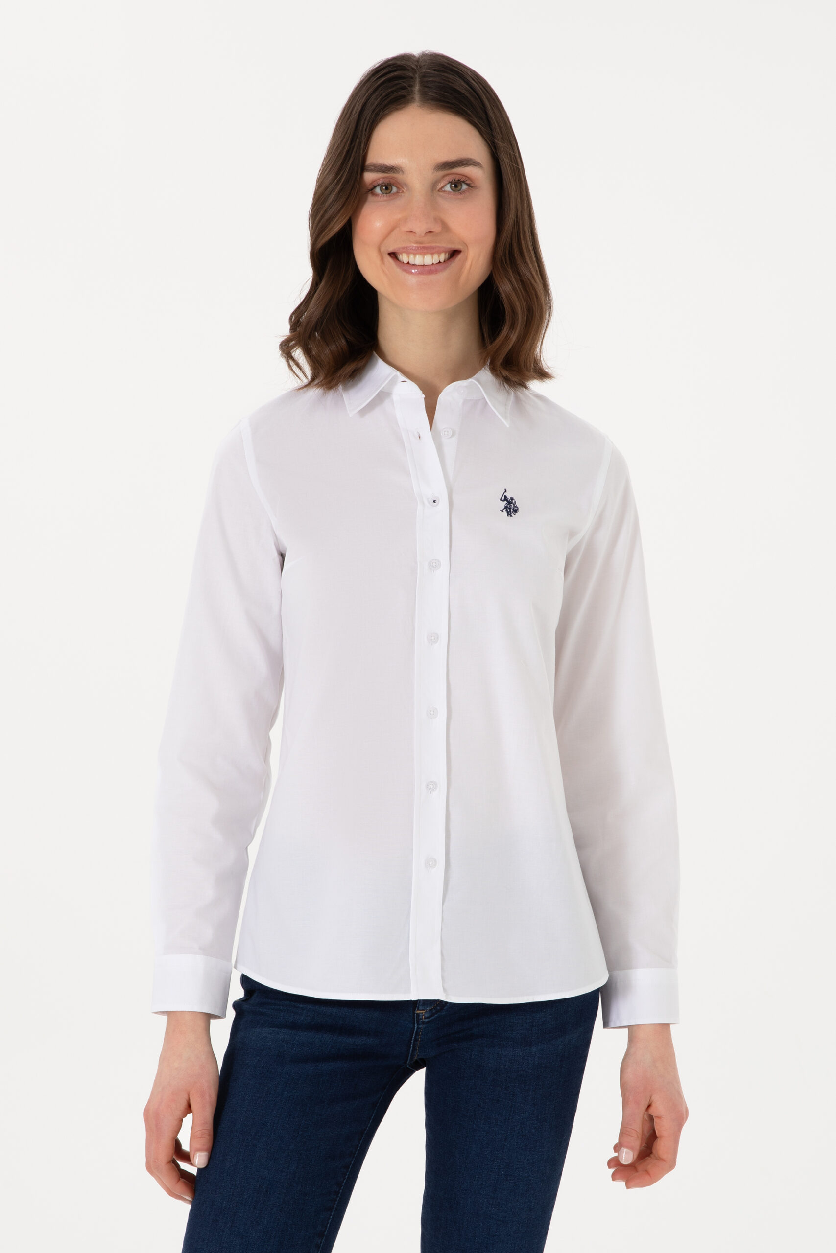 پیراهن  سفید  اندامی  زنانه یو اس پولو | US POLO ASSN