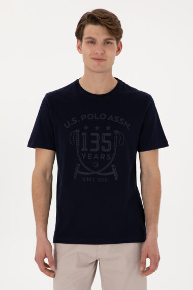 تی شرت یقه گرد لاجورد  رگولار  مردانه یو اس پولو | US POLO ASSN
