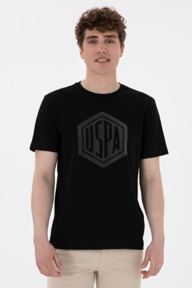 تی شرت یقه گرد سیاه  رگولار  مردانه یو اس پولو | US POLO ASSN