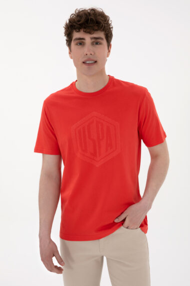 تی شرت یقه گرد قرمز  رگولار  مردانه یو اس پولو | US POLO ASSN