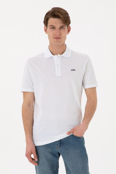 تی شرت یقه پولو سفید  رگولار  مردانه یو اس پولو | US POLO ASSN
