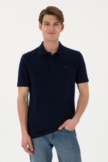 تی شرت یقه پولو لاجورد  رگولار  مردانه یو اس پولو | US POLO ASSN