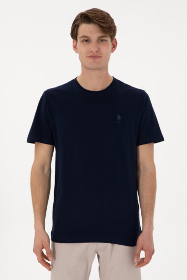 تی شرت یقه گرد لاجورد  رگولار  مردانه یو اس پولو | US POLO ASSN