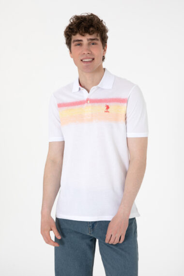 تی شرت یقه پولو زرد  رگولار  مردانه یو اس پولو | US POLO ASSN