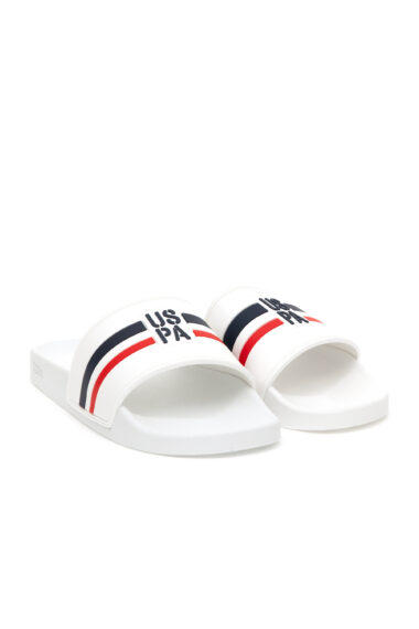 دمپایی  سفید  رگولار  مردانه یو اس پولو | US POLO ASSN