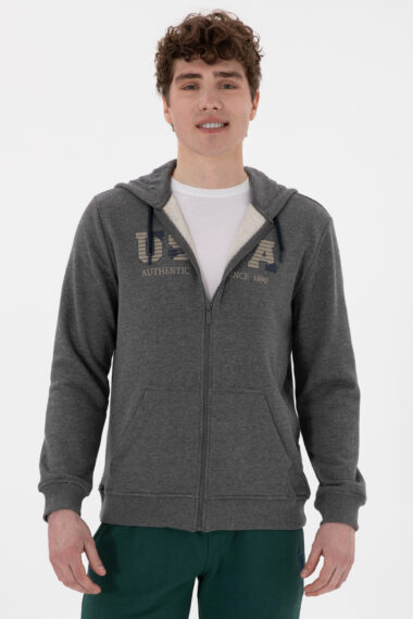 ژاکت  زغالی ملانژ  رگولار  مردانه یو اس پولو | US POLO ASSN