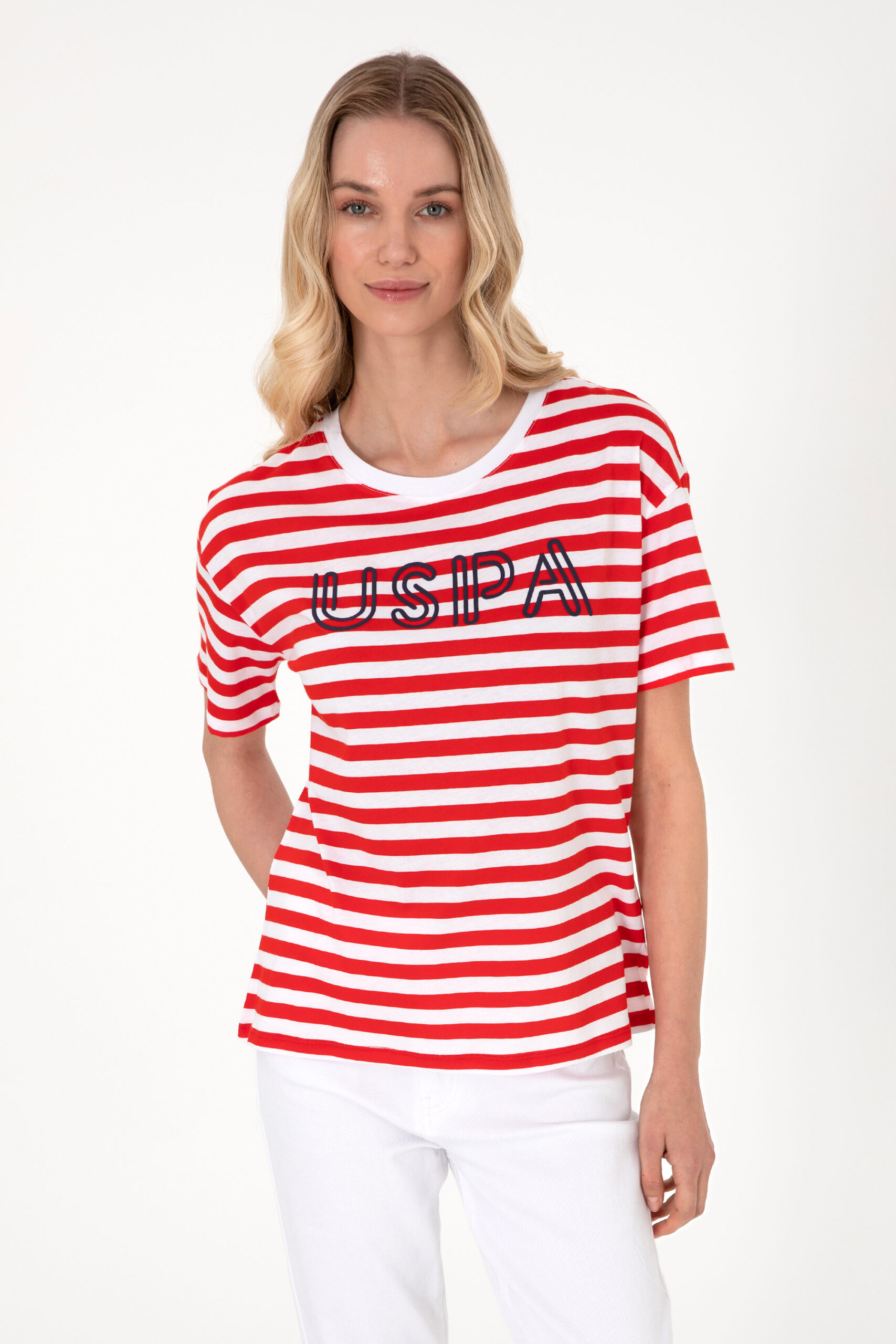 تی شرت  قرمز  ریلکس  زنانه یو اس پولو | US POLO ASSN
