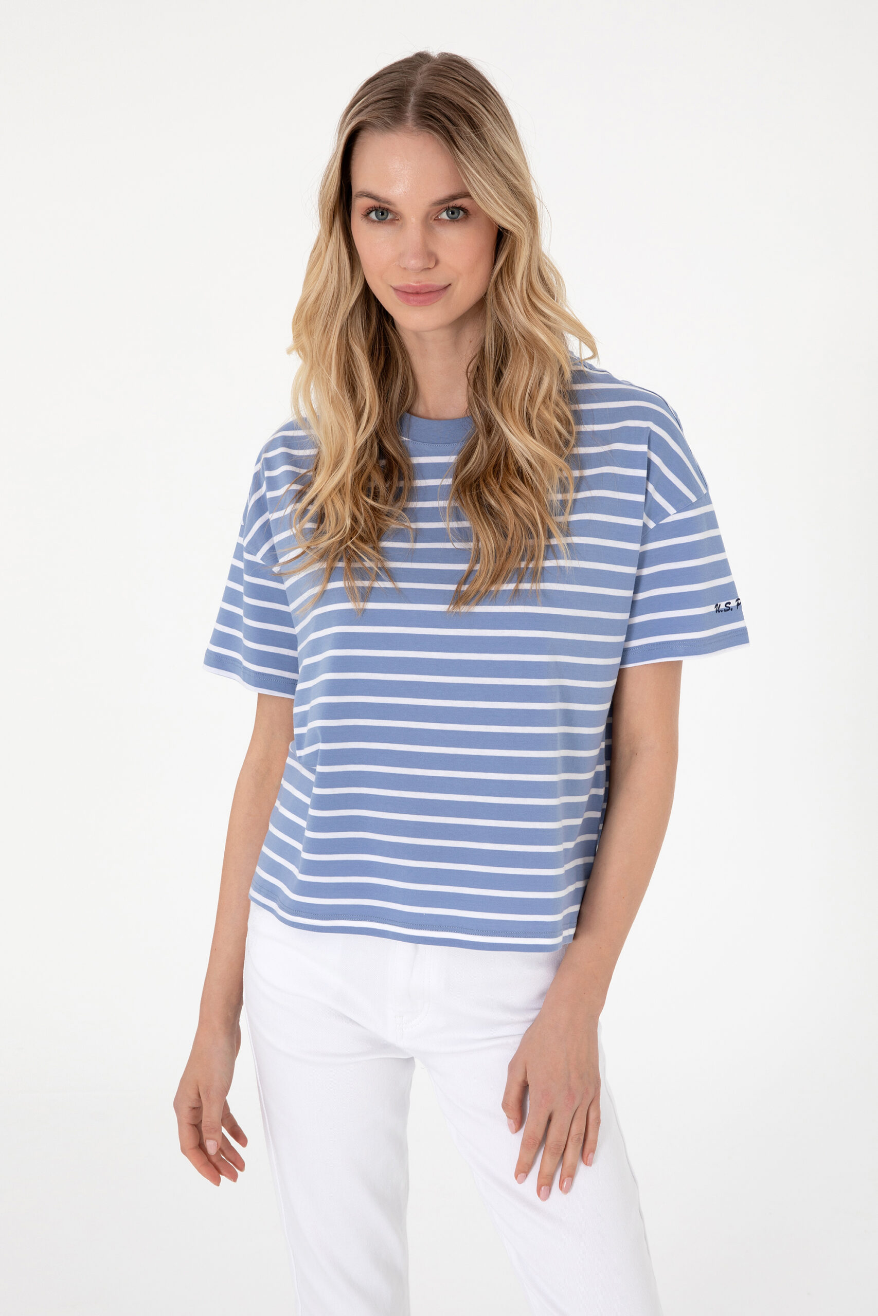 تی شرت  آبی تیره  Oversize  زنانه یو اس پولو | US POLO ASSN