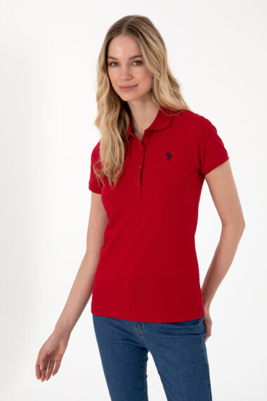 تی شرت  قرمز  اندامی  زنانه یو اس پولو | US POLO ASSN