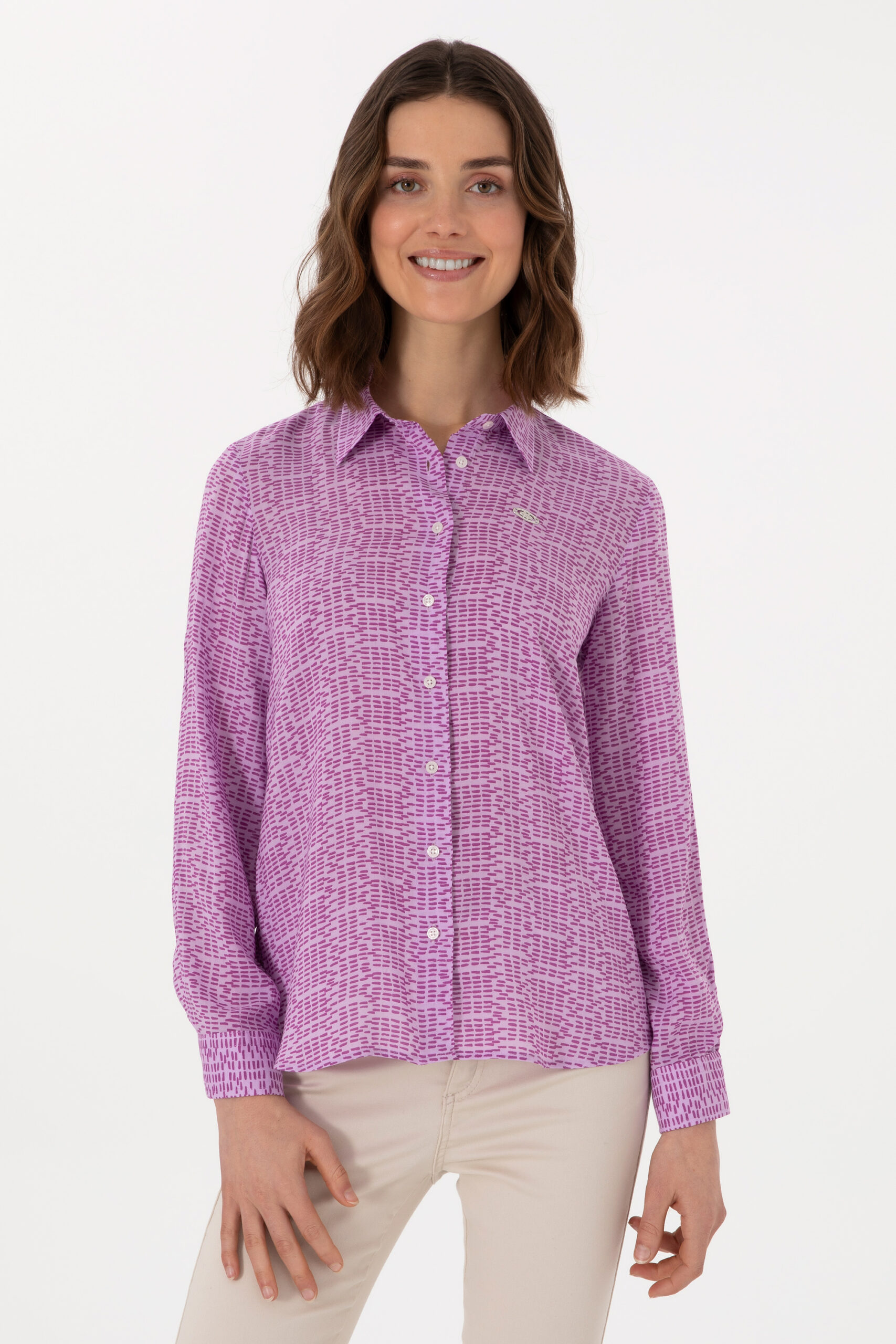 پیراهن  بنفش  رگولار  زنانه یو اس پولو | US POLO ASSN