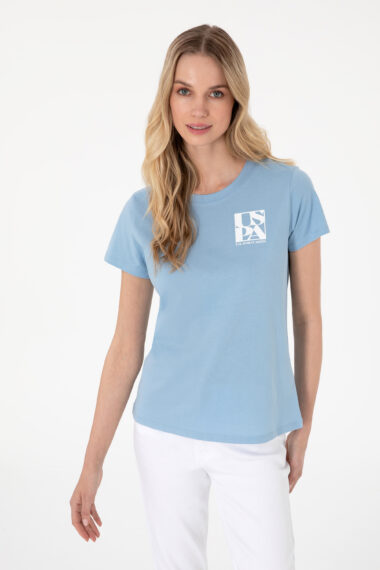 تی شرت  آبی  رگولار  زنانه یو اس پولو | US POLO ASSN