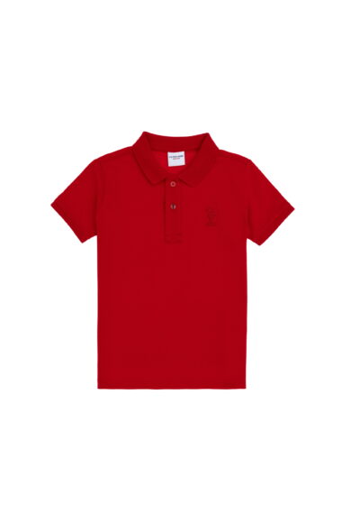 تی شرت یقه پیراهنی قرمز  رگولار آستین کوتاه پسرانه یو اس پولو | US POLO ASSN