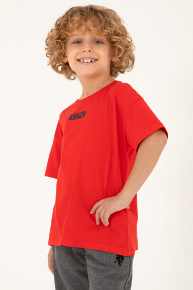 تی شرت  قرمز  Oversize  پسرانه یو اس پولو | US POLO ASSN
