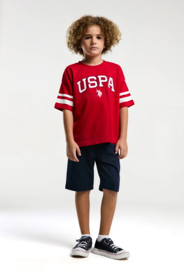 ست پیژامه  قرمز  استاندارد فیت  پسرانه یو اس پولو | US POLO ASSN