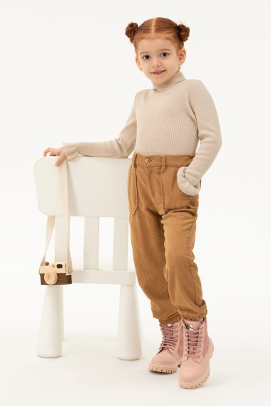 بافت  سفید ملانژ  اندامی  دخترانه یو اس پولو | US POLO ASSN