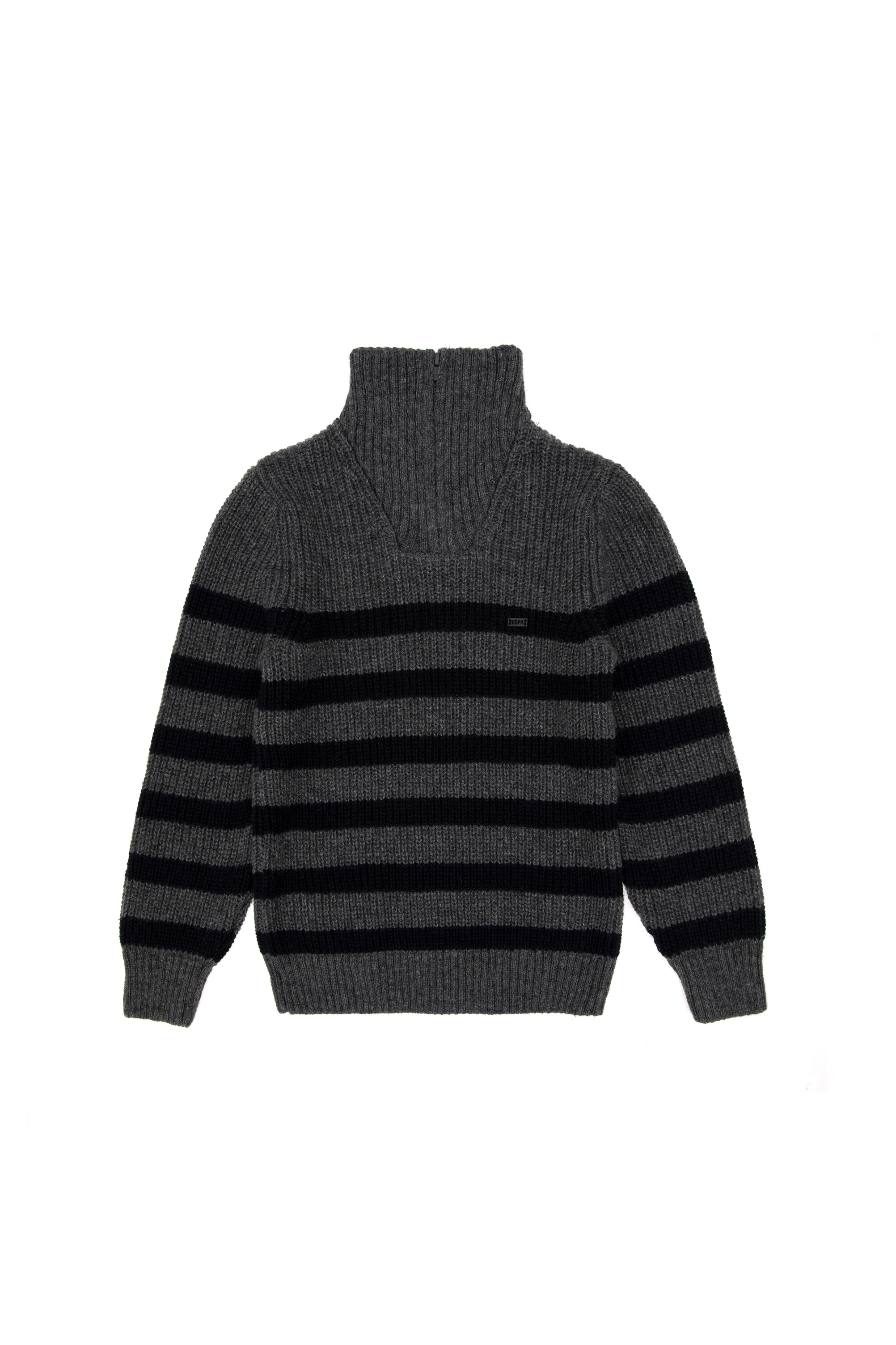 بافت زغالی ملانژ رگولار پسرانه یو اس پولو | US POLO ASSN