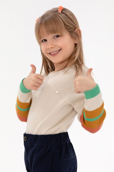 بافت  سفید  اندامی  دخترانه یو اس پولو | US POLO ASSN