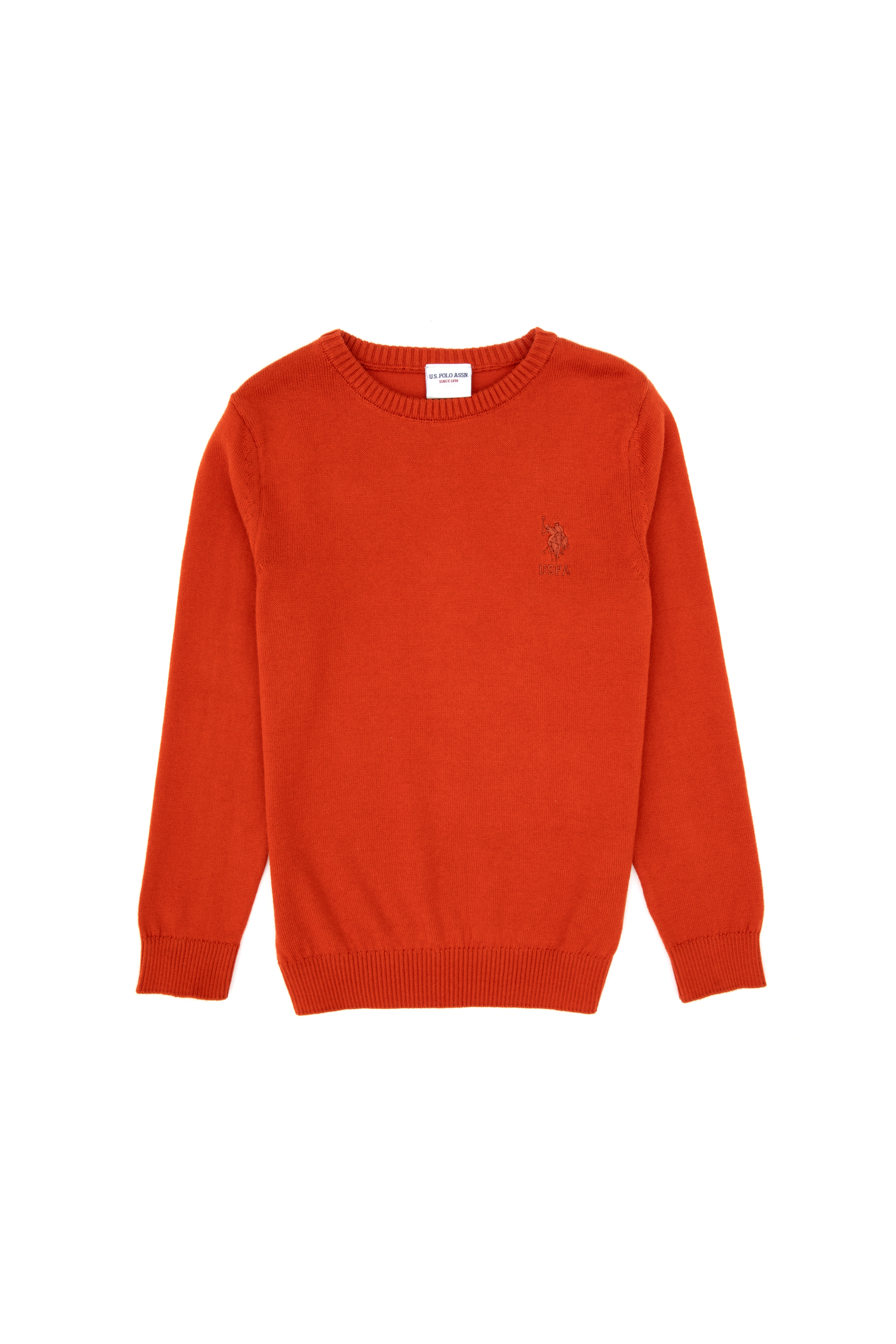 بافت بیسیک آجری اندامی پسرانه یو اس پولو | US POLO ASSN