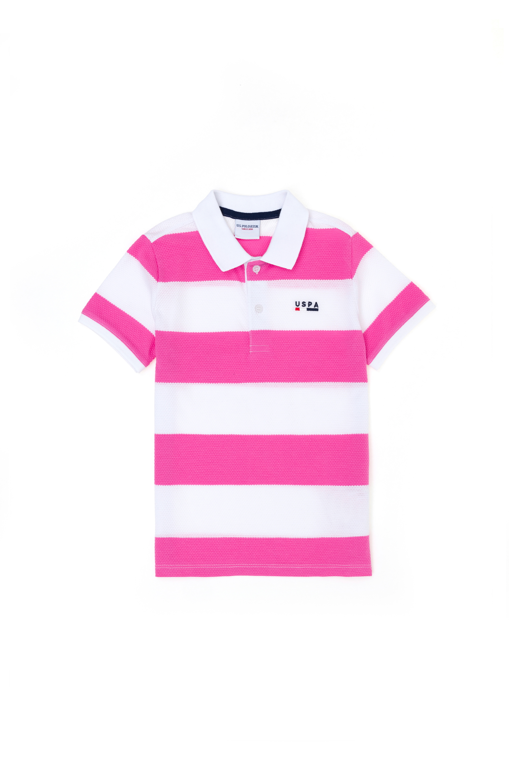 پولوشرت یقه پولو صورتی استاندارد فیت پسرانه یو اس پولو | US POLO ASSN
