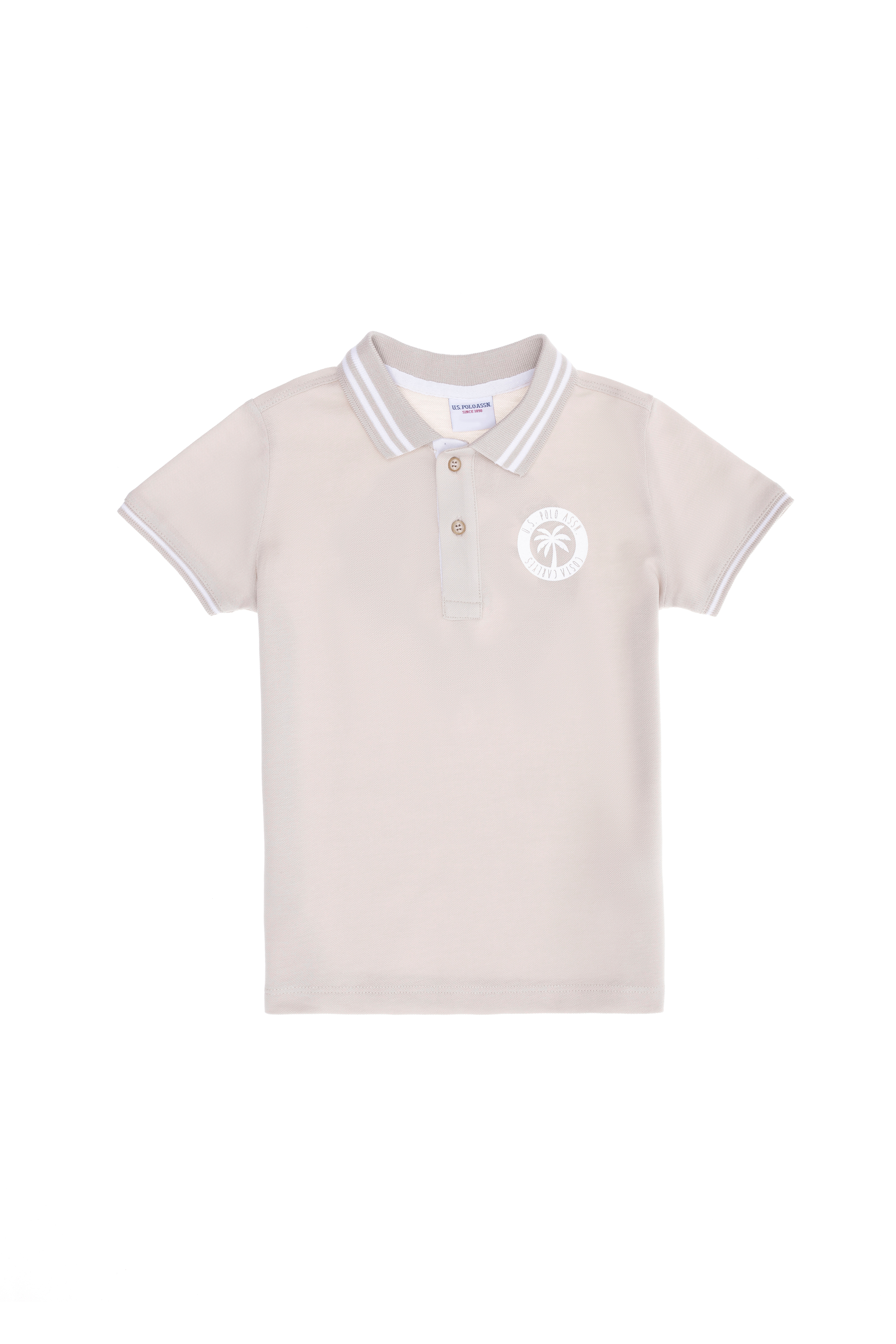 پولوشرت یقه پولو خاکستری استاندارد فیت پسرانه یو اس پولو | US POLO ASSN