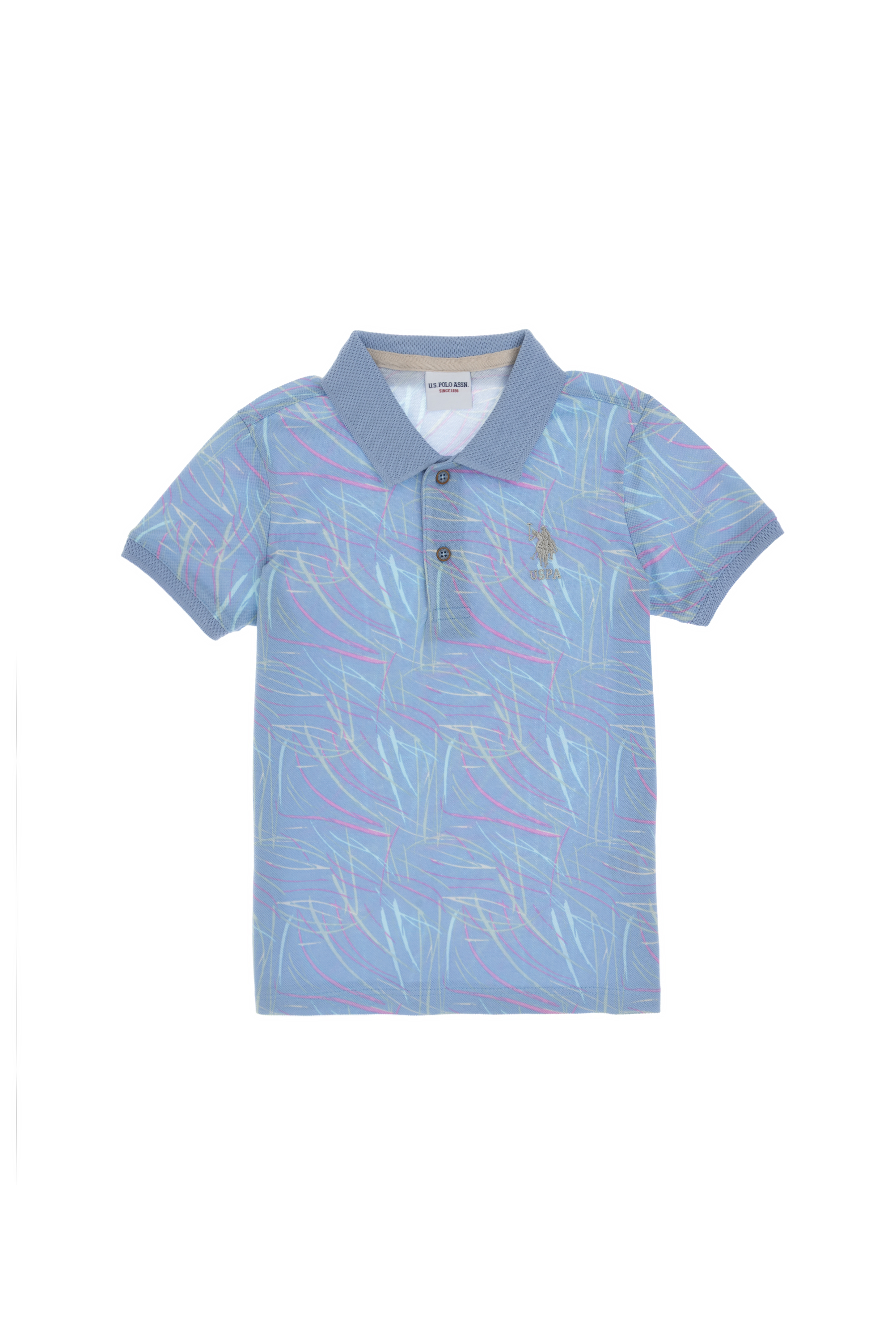 پولوشرت آبی رگولار پسرانه یو اس پولو | US POLO ASSN