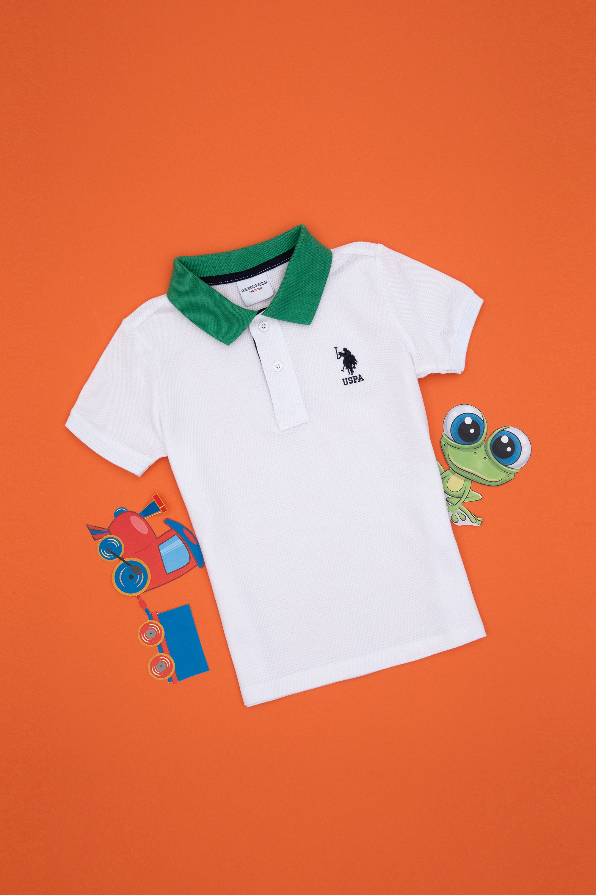 پولوشرت سفید رگولار پسرانه یو اس پولو | US POLO ASSN