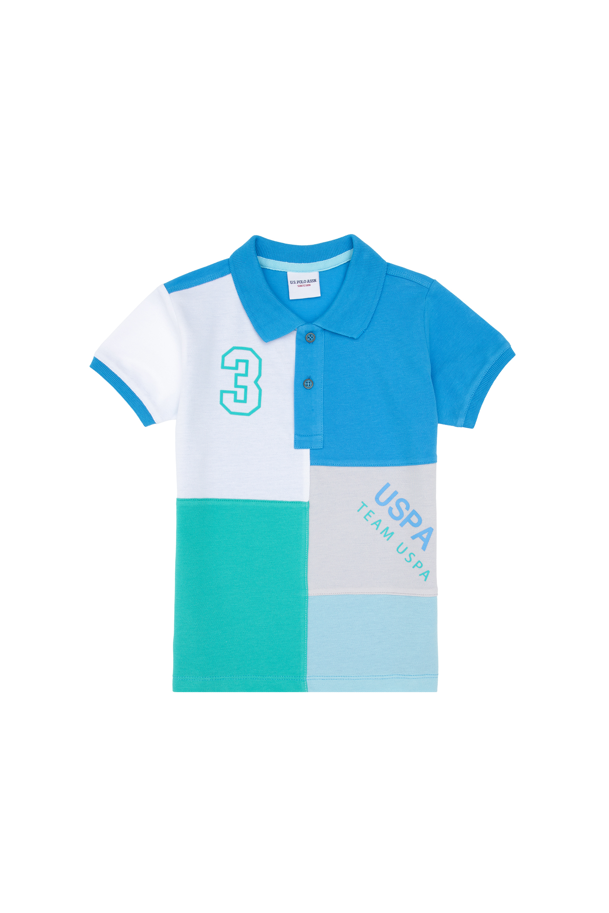 پولوشرت فیروزه ای رگولار پسرانه یو اس پولو | US POLO ASSN