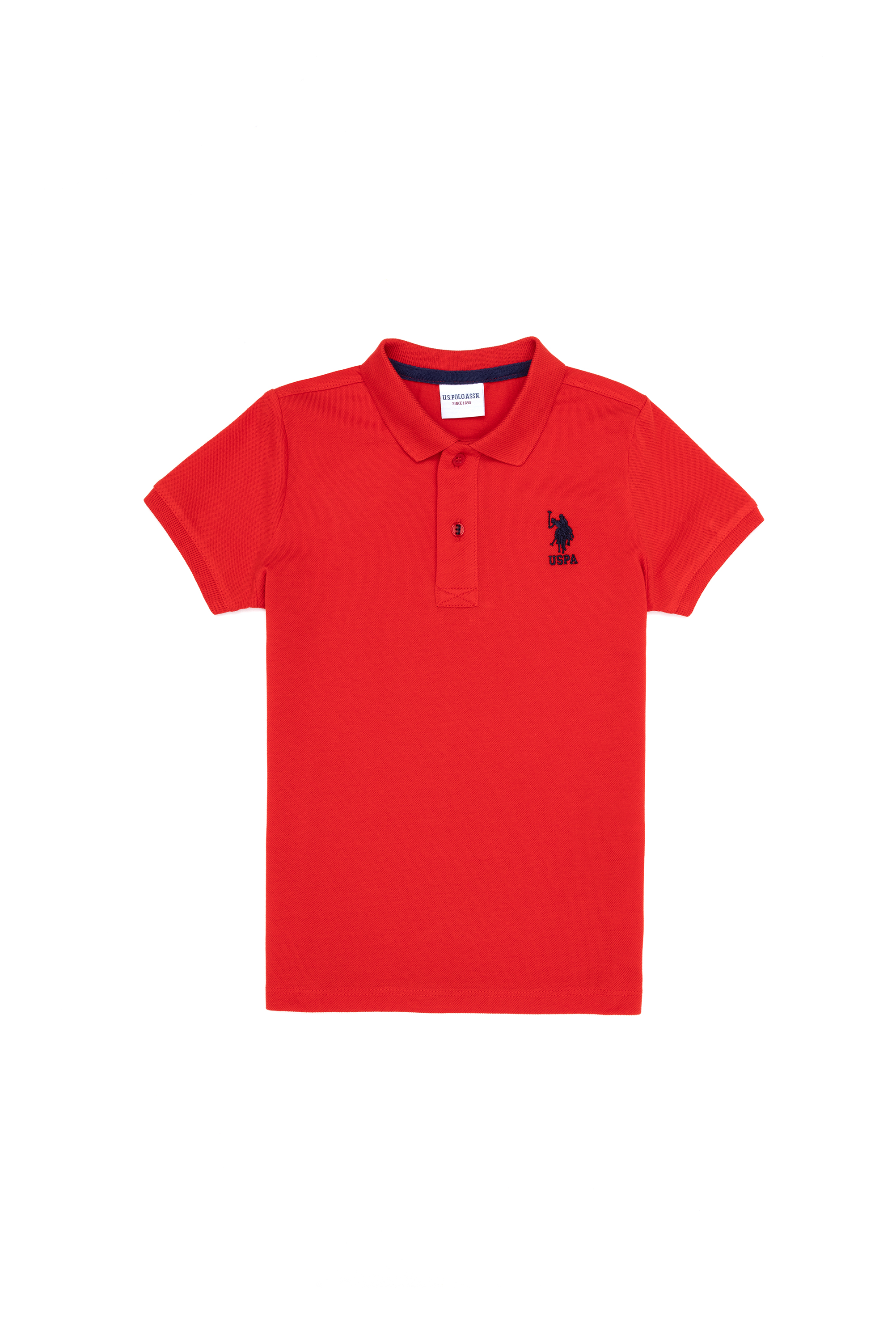 پولوشرت بیسیک یقه پولو قرمز استاندارد فیت پسرانه یو اس پولو | US POLO ASSN