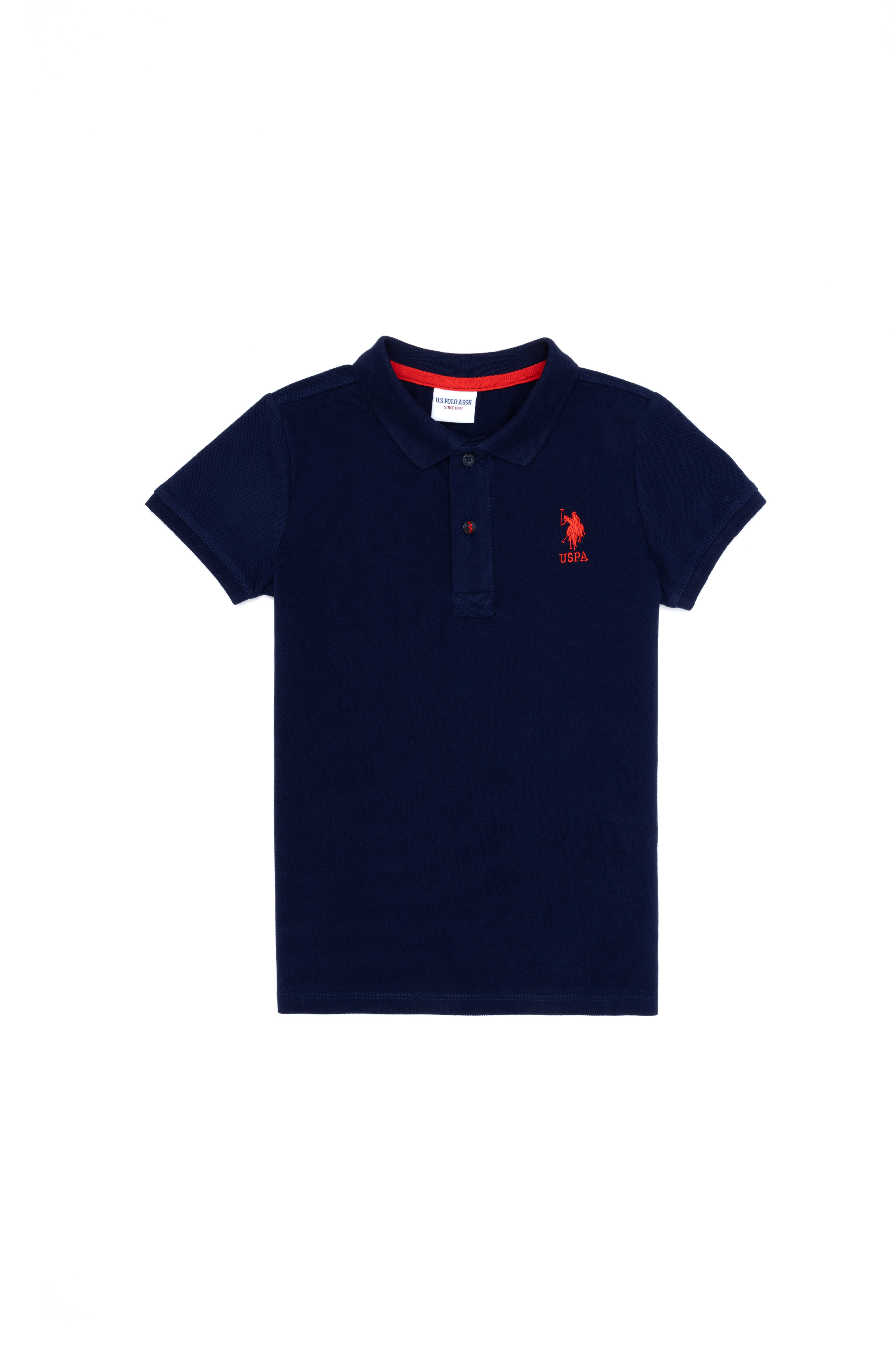 پولوشرت بیسیک یقه پولو لاجورد استاندارد فیت پسرانه یو اس پولو | US POLO ASSN