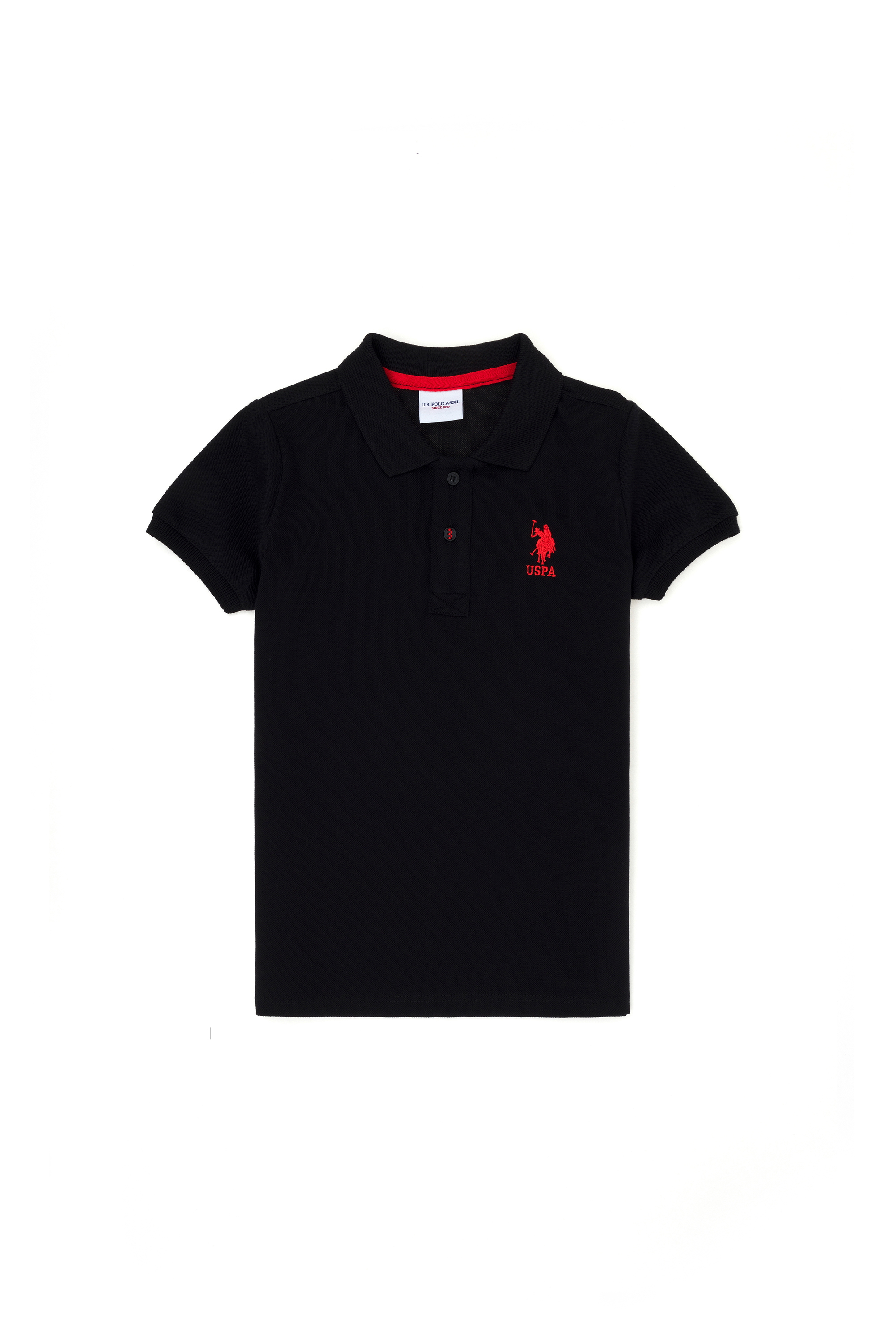 پولوشرت بیسیک یقه پولو سیاه استاندارد فیت پسرانه یو اس پولو | US POLO ASSN