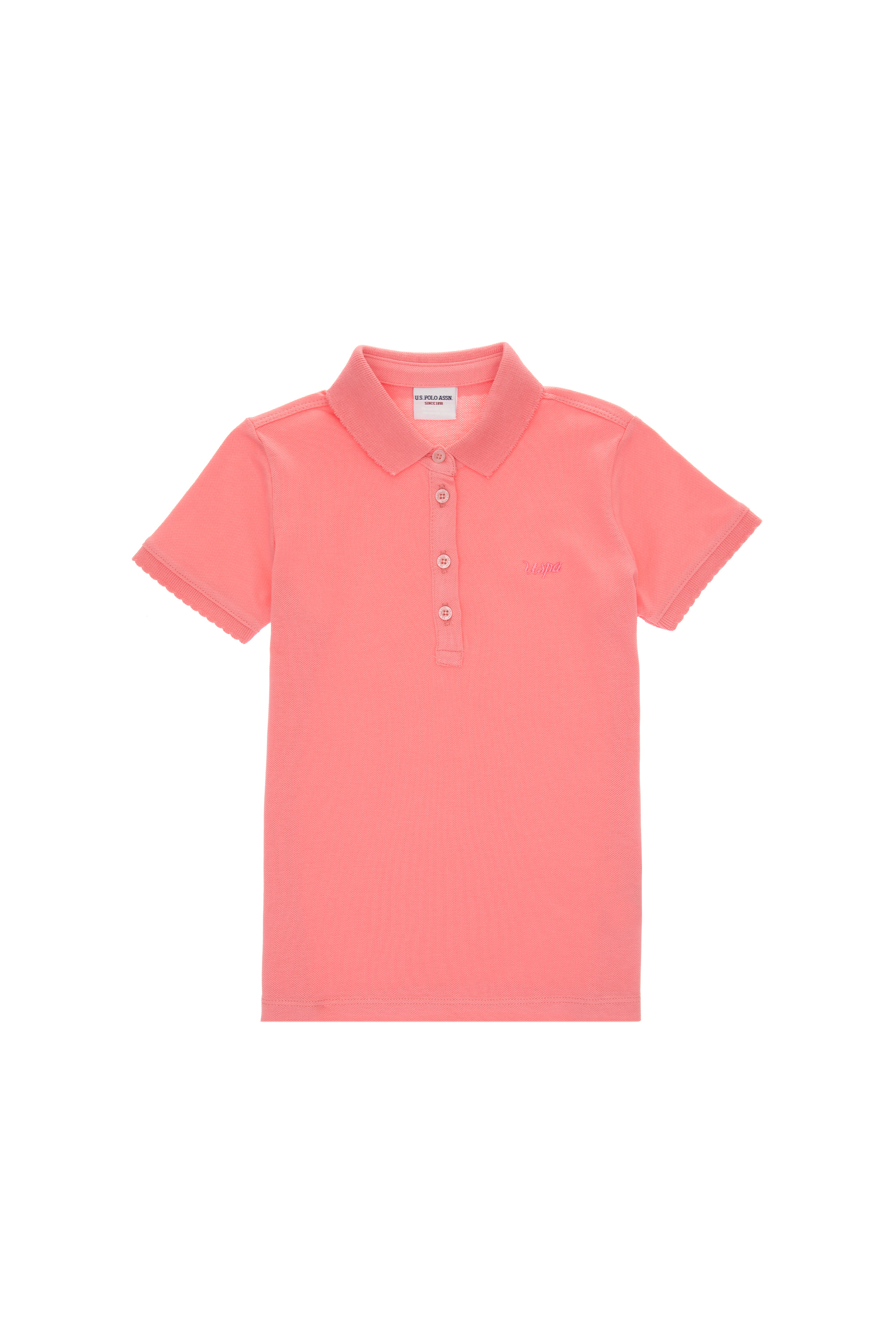 پولوشرت بیسیک صورتی اندامی دخترانه یو اس پولو | US POLO ASSN