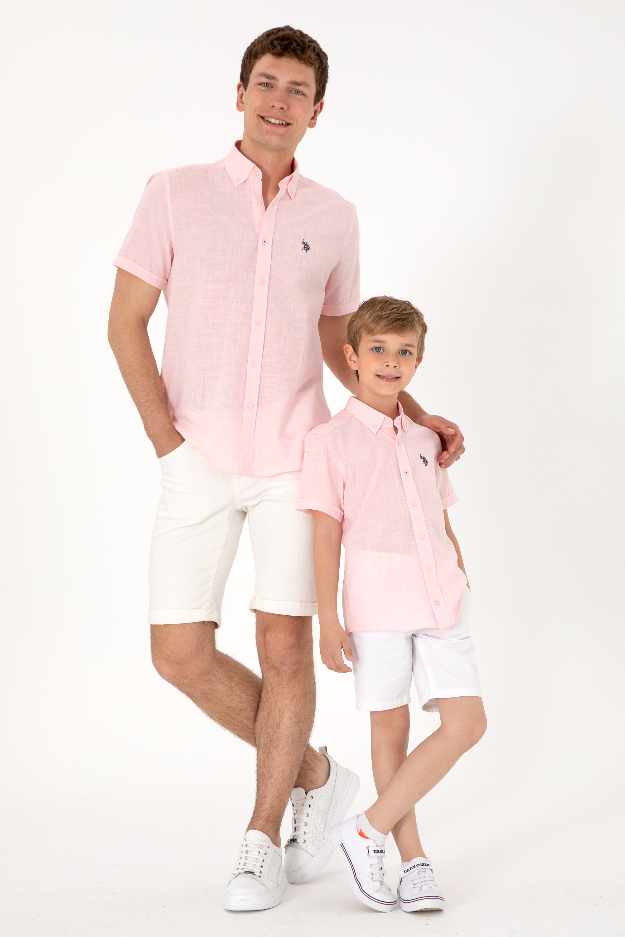 پیراهن صورتی روشن رگولار پسرانه یو اس پولو | US POLO ASSN