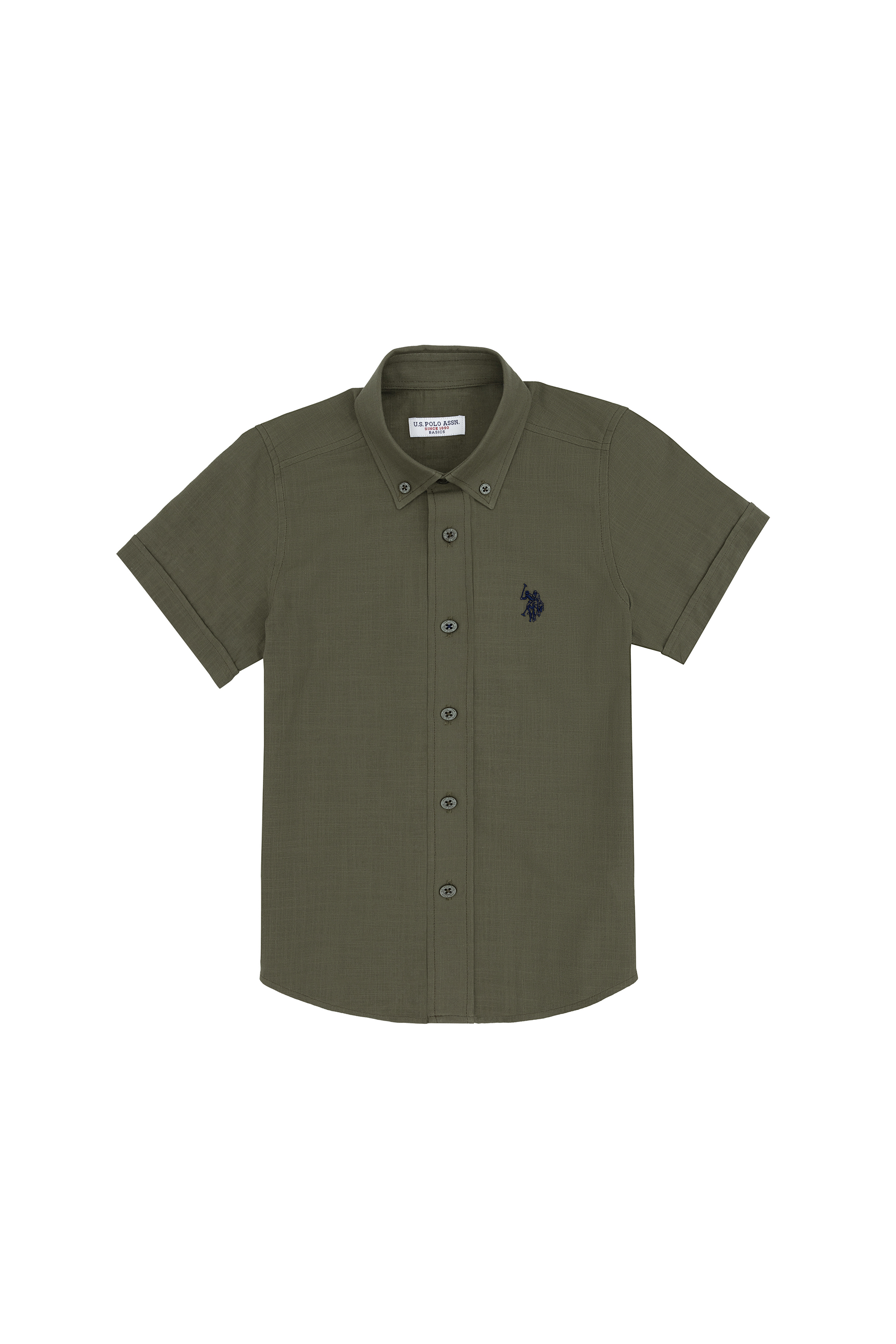پیراهن خاکی تیره رگولار پسرانه یو اس پولو | US POLO ASSN