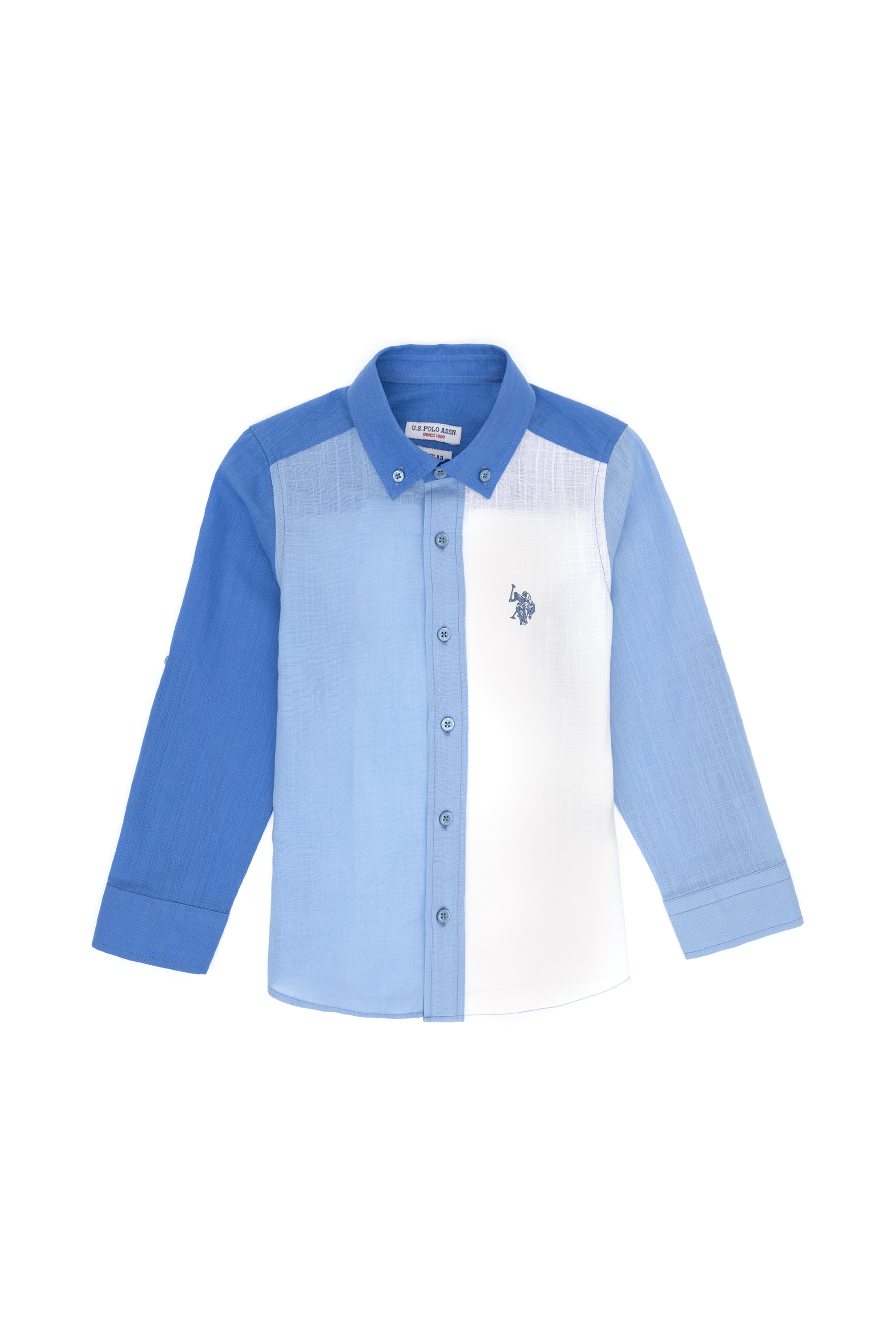 پیراهن آبی رگولار پسرانه یو اس پولو | US POLO ASSN
