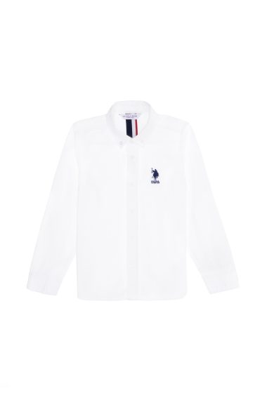 پیراهن  سفید  رگولار  پسرانه یو اس پولو | US POLO ASSN