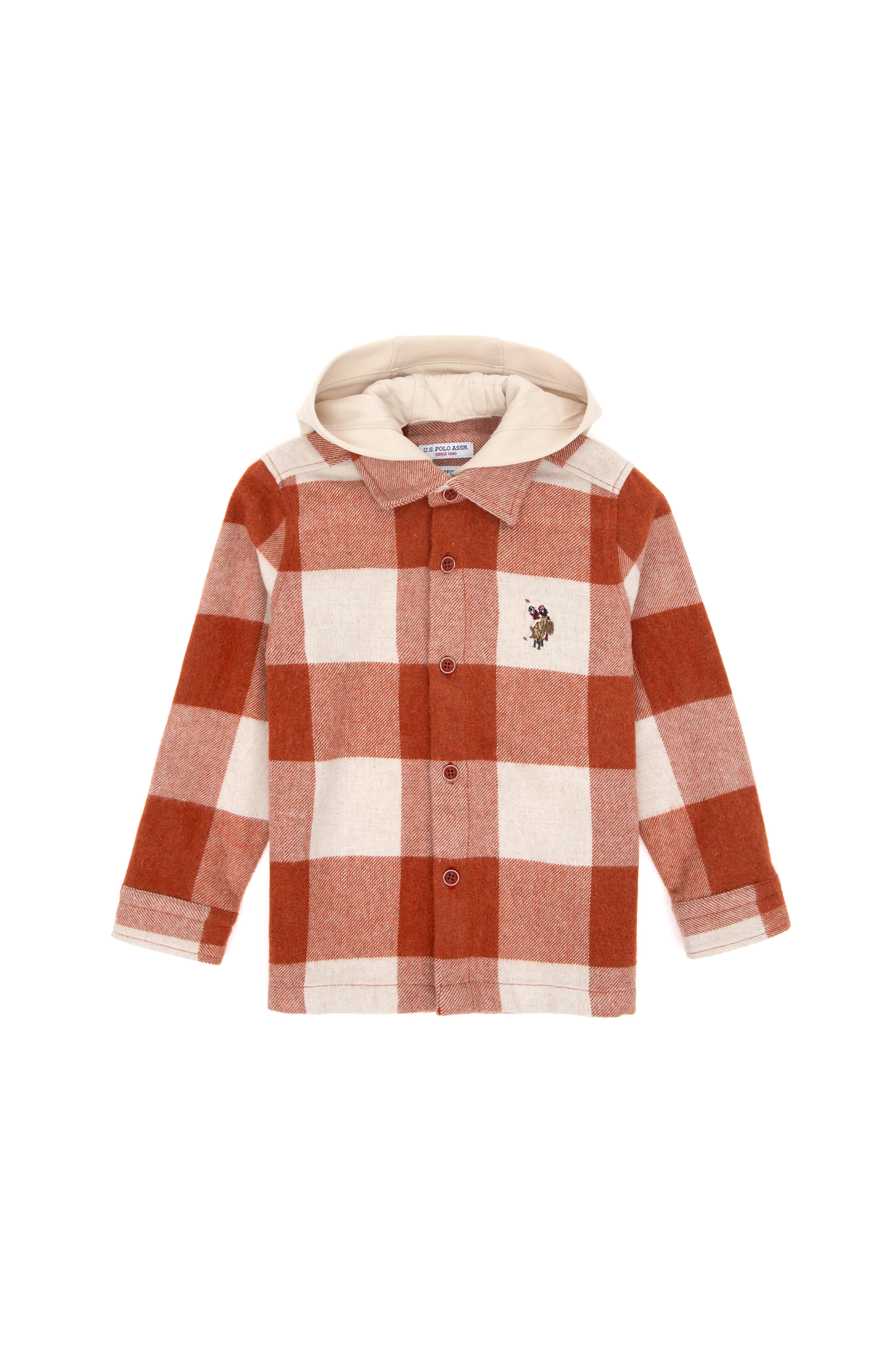 پیراهن آجری ریلکس پسرانه یو اس پولو | US POLO ASSN