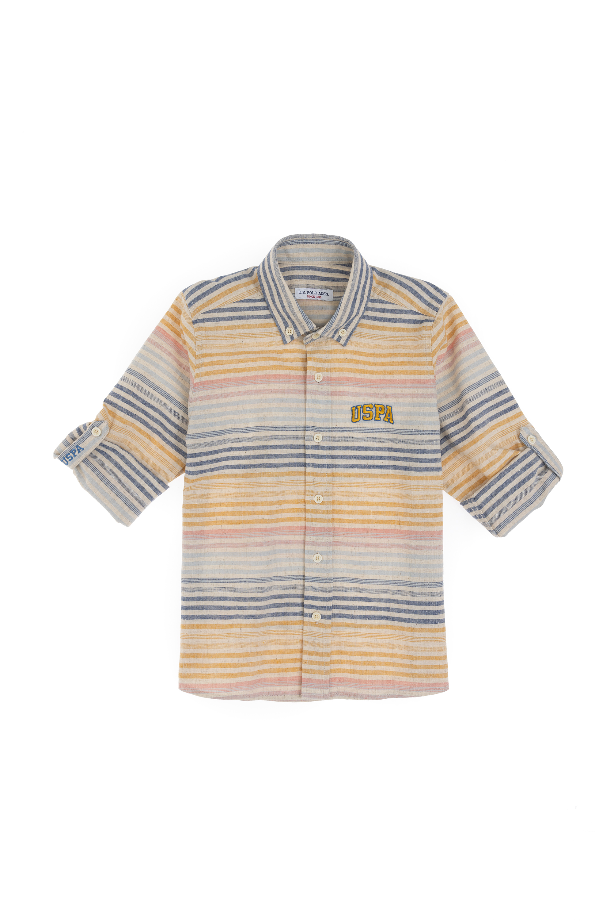 پیراهن بژ ریلکس پسرانه یو اس پولو | US POLO ASSN