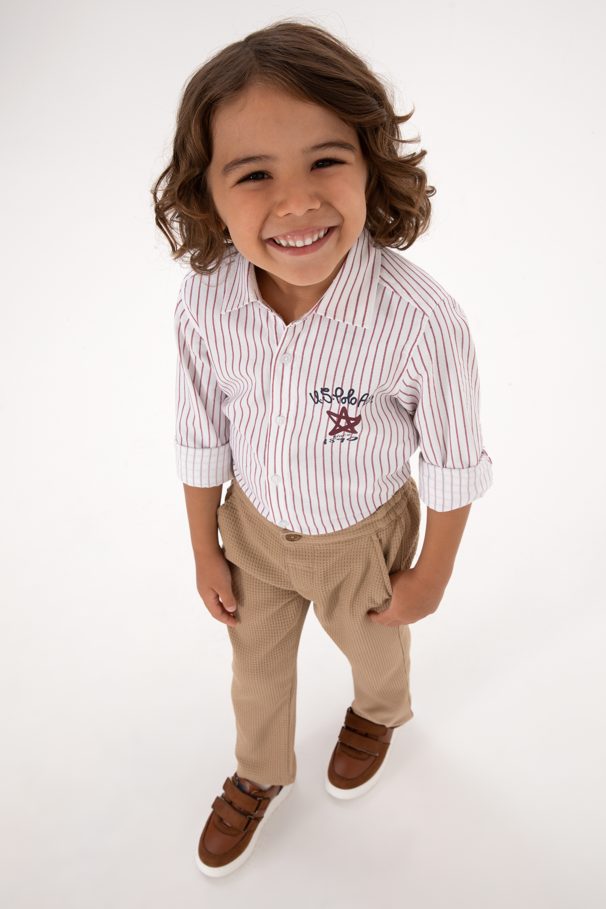 پیراهن قرمز رگولار پسرانه یو اس پولو | US POLO ASSN