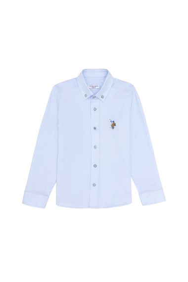 پیراهن بیسیک  سورمه ای روشن  رگولار  پسرانه یو اس پولو | US POLO ASSN